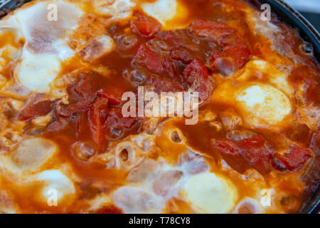 Des shakshuka close up Banque D'Images