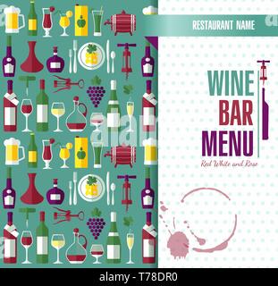 Des vins. Résumé fond. Style plat. Illustration de Vecteur