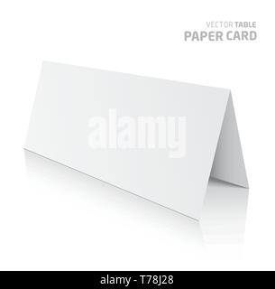 Tableau 3d carte papier isolé sur un fond blanc. Vector réaliste. Illustration de Vecteur