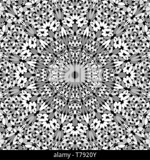 Pétale gris motif mandala ornés wallpaper - fond vecteur géométrique Illustration de Vecteur