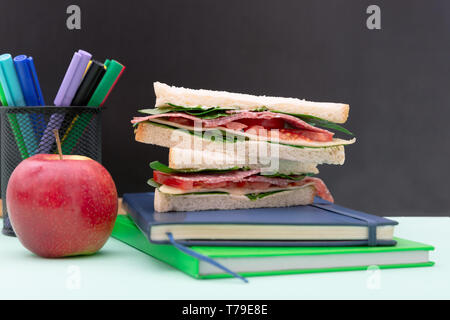 La saine alimentation dans un sandwich lunch Banque D'Images