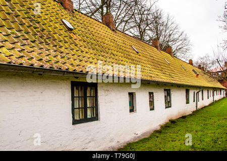 Gottesbuden à Ahrensburg, Allemagne. 22 chambres (chambres de Dieu) qui sont loués à des personnes dans le besoin pour le montant symbolique de moins d'une Euro Banque D'Images