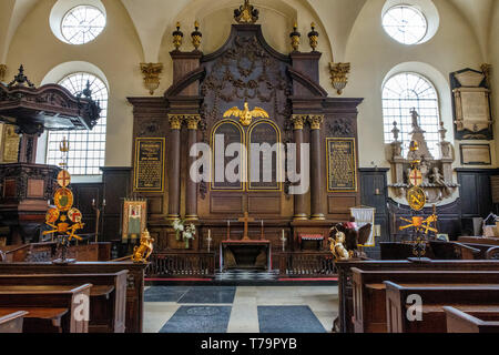 L'église paroissiale de St Mary Abchurch Abchurch Lane, Londres, Banque D'Images