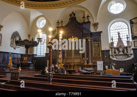 L'église paroissiale de St Mary Abchurch Abchurch Lane, Londres, Banque D'Images