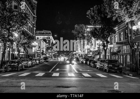 Vie nocturne à historique de Gaslamp San Diego - Californie, USA - 18 MARS 2019 Banque D'Images