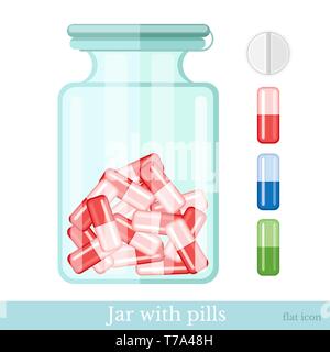 Pack avec medecine gouttes ou vitamin Illustration de Vecteur