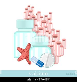 Pack avec medecine gouttes ou vitamin Illustration de Vecteur