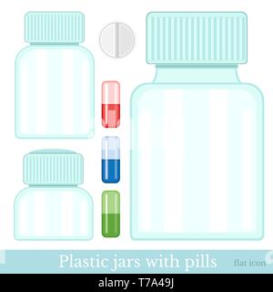 Pack avec medecine gouttes ou vitamin Illustration de Vecteur
