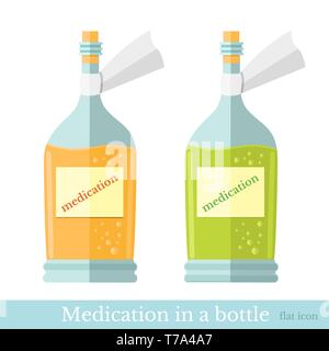 Pack avec medecine gouttes ou vitamin Illustration de Vecteur
