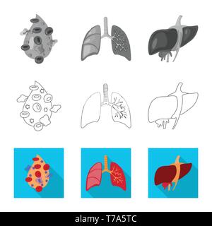 ,Sang,poumon foie,plasma,trachée,tube,cell,capot,corps,pulmonaire artère,don,respiratoire,système,la maladie,sain,moteur,artères,pression,hépatite,génétique,infection,prévention,trachée,biologie,scientifique,recherche,laboratoire,anatomie,organe interne,,médical,des,santé,,set,icône,,illustration,collection,isolé,design,graphisme,élément vecteur vecteurs,signer , Illustration de Vecteur