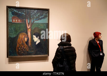 Dans l'oeil oeil (1899-1900) d'Edvard Munch dans la collection de musée Munch Oslo.La Norvège. Banque D'Images