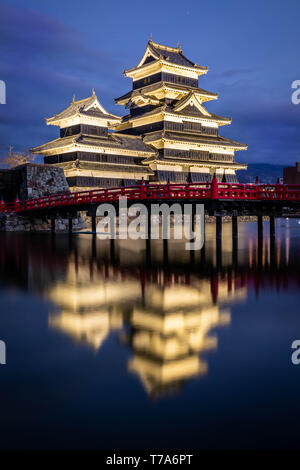 Château japonais de Matsumoto Banque D'Images