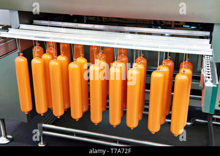 Paniers-saucisses à l'usine Banque D'Images