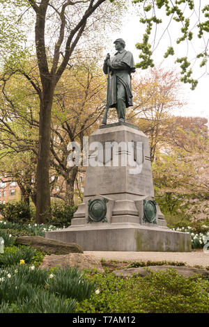 7e Mémorial régimentaire, armée de l'Union, de la guerre civile. Central Park, NYC Banque D'Images