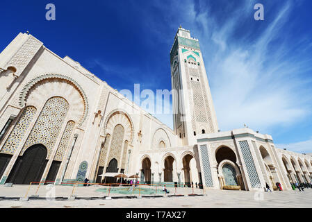 La mosquée Hassan II à Casablanca, Maroc. Banque D'Images