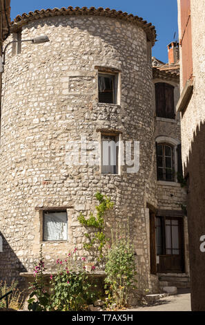 Maison en pierre de beauté à Sault, Provence, France. Banque D'Images
