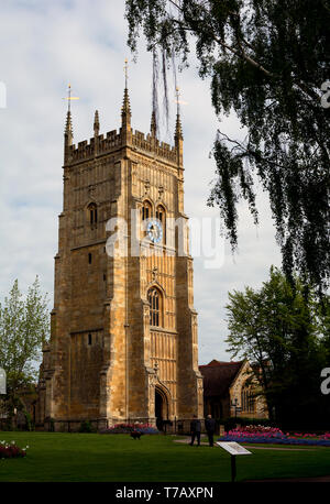 L'Abbaye Clocher, Evesham, Worcestershire, Angleterre, RU Banque D'Images