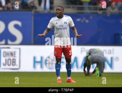 Hamburg, Deutschland. 04 mai, 2019. Orel MANGALA (HH), geste, geste, Soccer 2. Bundesliga, 32. Journée, Hambourg Hambourg Hambourg (HH) - FC Ingolstadt 04 (EN) 0 : 3, le 04/05/2019 à Hambourg/Allemagne. ¬ | Conditions de crédit dans le monde entier : dpa/Alamy Live News Banque D'Images