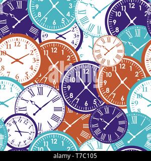 L'horloge motif transparent. La texture de la couleur du temps. Illustration de Vecteur