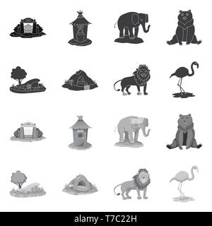 Fenêtre,porte,ours,l'éléphant,arbres,cave,lion,flamingo,mignon,compteur,brun,rose,sable,service,brique,creche,mound grizzly,jungle,ticket,mur,Afrique,dormir,grass,rock,mane,funny,sortir,stand,la nature,faune,fun,animation,parc,zoo,Safari,animal,flore,forêt,set,icône,,illustration,collection,isolé,design,graphisme,élément vecteur vecteurs,signer , Illustration de Vecteur