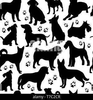 Motif transparente chien. Vector illustration d'animaux stok Illustration de Vecteur