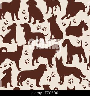 Motif transparente chien. Vector illustration d'animaux stok Illustration de Vecteur