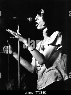 Amsterdam, Pays-Bas - 1976, Patti Smith (Photo Gijsbert Hanekroot) *** légende locale *** Patti Smith Banque D'Images