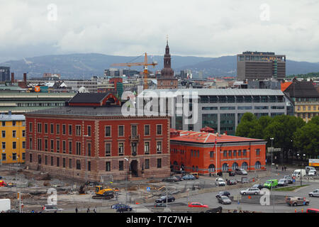 Oslo, Norvège - Jun 15, 2012 : centre historique de ville Banque D'Images