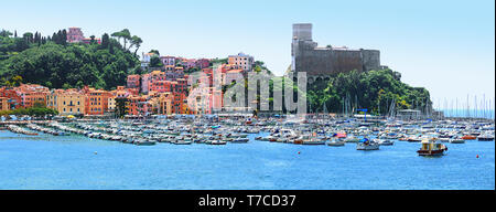 Ancien village de Lerici en Ligurie. Banque D'Images