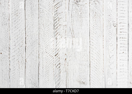 Table en bois blanc texture background Banque D'Images