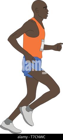 Coureur de marathon - vector illustration Illustration de Vecteur