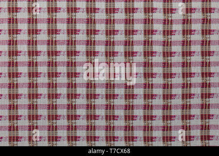 Beau tissu créatif avec texture background textile à carreaux Banque D'Images
