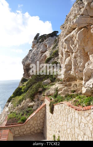 Près de Capo Caccia Alghero, Sardaigne, Italie Banque D'Images