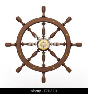 Ship Wheel Isolated Banque D'Images