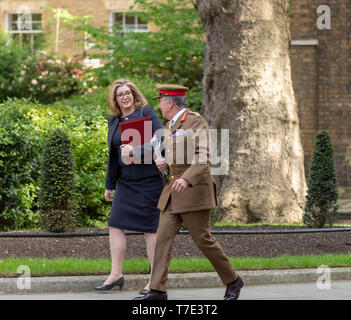 Londres, Royaume-Uni. 7e mai 2019, Penny Mordaunt, MP PC, Secrétaire de la Défense, arrive pour sa première réunion de sécurité nationale au 10 Downing Street, Londres, Royaume-Uni. Crédit : Ian Davidson/Alamy Live News Banque D'Images