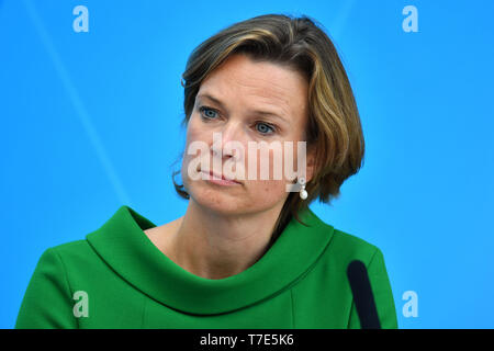 Munich, Allemagne. 07Th Mai, 2019. Katharina von Schnurbein (Commissaire pour Antisewithism de la Commission européenne), l'image unique, seul motif, portrait, portrait, portraits. Sujet : des mesures pour la prévention et le contrôle des Antisewithism- Conférence de presse du gouvernement de l'État de Bavière à la Chancellerie d'État à Munich le 07.05.2019. Utilisation dans le monde entier | Credit : dpa/Alamy Live News Banque D'Images