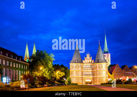 Holstentor à Lübeck en Allemagne Banque D'Images