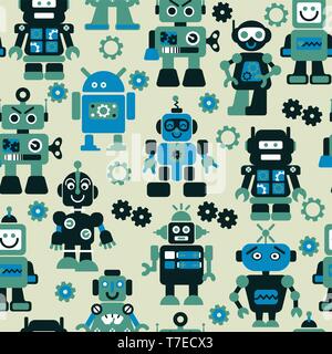 Modèle transparent couleur des robots. Illustration de Vecteur