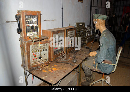 Soldat en bunker, Mamerki, Wegorzewo Mazurie Pologne Warmia,, Banque D'Images