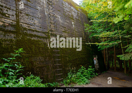 Bunker, Mamerki, Wegorzewo Mazurie Pologne Warmia,, Banque D'Images