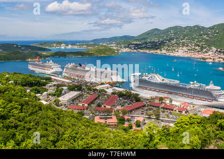 Charlotte Amalie, St Thomas, îles Vierges britanniques. Banque D'Images