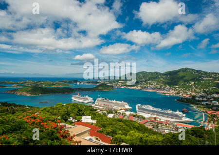 Charlotte Amalie, St Thomas, îles Vierges britanniques. Banque D'Images