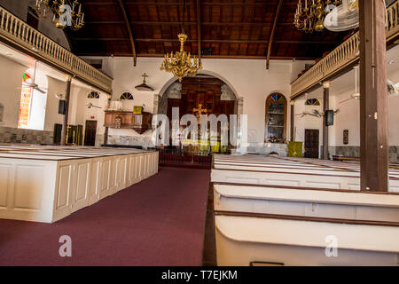 Historic Frederick Lutheran Church, Charlotte Amalie, St Thomas, îles Vierges britanniques. Banque D'Images