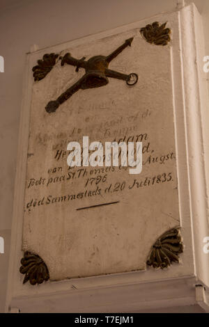 Historic Frederick Lutheran Church, Charlotte Amalie, St Thomas, îles Vierges britanniques. Banque D'Images