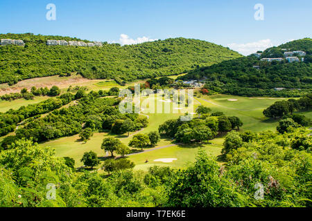 Mahogany Run Golf Public, St Thomas, îles Vierges britanniques. Banque D'Images