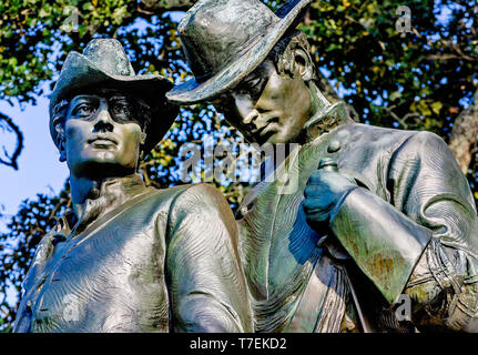 Une Confederate memorial à "La Cause Perdue du Sud" est photographié à Shiloh National Military Park, 21 septembre 2016, à Silo, Tennessee. Banque D'Images