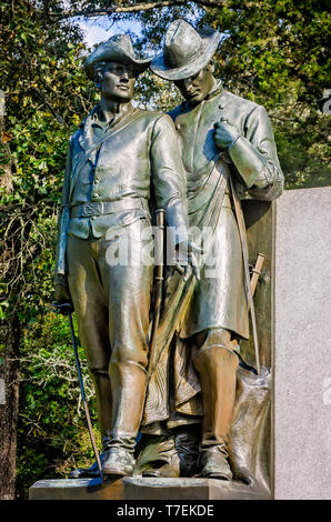 Une Confederate memorial à "La Cause Perdue du Sud" est photographié à Shiloh National Military Park, 21 septembre 2016, à Silo, Tennessee. Banque D'Images