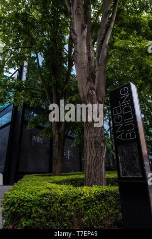 Verdure contre le verre, l'Ange des capacités, Londres Banque D'Images