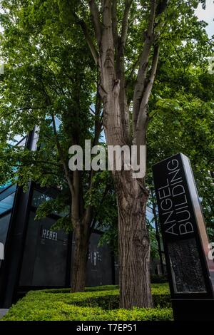 Verdure contre le verre, l'Ange des capacités, Londres Banque D'Images