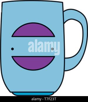 Mug avec l'emblème de l'entreprise Illustration de Vecteur